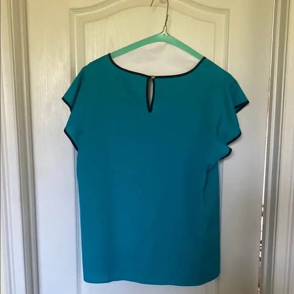 Teal V-Neck Women's Top - Picture 3 of 3